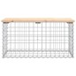 vidaXL Banco de jardín diseño gaviones madera maciza pino 83x44x42 cm vidaXL Banco de jardín diseño gaviones madera maciza pino 83x44x42 cm