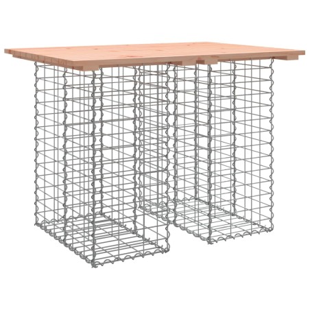 vidaXL Banco de jardín diseño gaviones madera maciza pino 100x70x72 cm