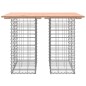 vidaXL Banco de jardín diseño gaviones madera maciza pino 100x70x72 cm