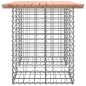vidaXL Banco de jardín diseño gaviones madera maciza pino 100x70x72 cm