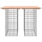 vidaXL Banco de jardín diseño gaviones madera maciza pino 100x70x72 cm