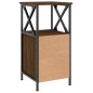 vidaXL Mesita de noche madera de ingeniería marrón roble 34x35,5x70 cm vidaXL Mesita de noche madera de ingeniería marrón roble 34x35,5x70 cm