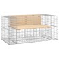 vidaXL Banco jardín diseño gaviones madera maciza pino 143x71x65,5 cm vidaXL Banco jardín diseño gaviones madera maciza pino 143x71x65,5 cm