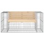vidaXL Banco jardín diseño gaviones madera maciza pino 143x71x65,5 cm vidaXL Banco jardín diseño gaviones madera maciza pino 143x71x65,5 cm