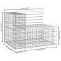vidaXL Banco de jardín diseño gaviones madera maciza pino 92x71x65,5cm vidaXL Banco de jardín diseño gaviones madera maciza pino 92x71x65,5cm