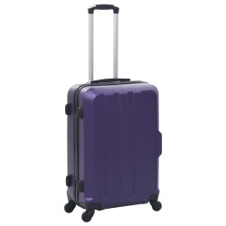 vidaXL Juego de maletas rígidas de ruedas trolley 3 pzas moradas ABS