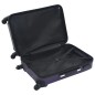 vidaXL Juego de maletas rígidas de ruedas trolley 3 pzas moradas ABS vidaXL Juego de maletas rígidas de ruedas trolley 3 pzas moradas ABS