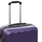 vidaXL Juego de maletas rígidas de ruedas trolley 3 pzas moradas ABS vidaXL Juego de maletas rígidas de ruedas trolley 3 pzas moradas ABS