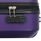 vidaXL Juego de maletas rígidas de ruedas trolley 3 pzas moradas ABS vidaXL Juego de maletas rígidas de ruedas trolley 3 pzas moradas ABS