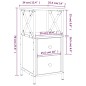 vidaXL Mesita de noche madera de ingeniería marrón roble 34x35,5x70 cm vidaXL Mesita de noche madera de ingeniería marrón roble 34x35,5x70 cm