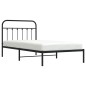vidaXL Estructura de cama con cabecero metal negro 100x200 cm vidaXL Estructura de cama con cabecero metal negro 100x200 cm