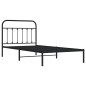 vidaXL Estructura de cama con cabecero metal negro 100x200 cm vidaXL Estructura de cama con cabecero metal negro 100x200 cm