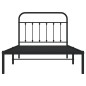 vidaXL Estructura de cama con cabecero metal negro 100x200 cm vidaXL Estructura de cama con cabecero metal negro 100x200 cm