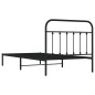 vidaXL Estructura de cama con cabecero metal negro 100x200 cm vidaXL Estructura de cama con cabecero metal negro 100x200 cm