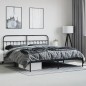 vidaXL Estructura de cama con cabecero metal negro 193x203 cm vidaXL Estructura de cama con cabecero metal negro 193x203 cm