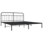 vidaXL Estructura de cama con cabecero metal negro 193x203 cm vidaXL Estructura de cama con cabecero metal negro 193x203 cm