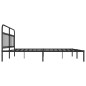 vidaXL Estructura de cama con cabecero metal negro 193x203 cm vidaXL Estructura de cama con cabecero metal negro 193x203 cm