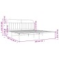 vidaXL Estructura de cama con cabecero metal negro 193x203 cm vidaXL Estructura de cama con cabecero metal negro 193x203 cm