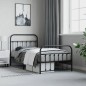 vidaXL Estructura de cama con cabecero y estribo metal negro 100x190cm vidaXL Estructura de cama con cabecero y estribo metal negro 100x190cm