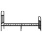 vidaXL Estructura de cama con cabecero y estribo metal negro 100x190cm vidaXL Estructura de cama con cabecero y estribo metal negro 100x190cm