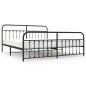 vidaXL Estructura de cama cabecero y pie de cama metal negro 193x203cm vidaXL Estructura de cama cabecero y pie de cama metal negro 193x203cm
