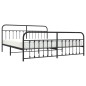 vidaXL Estructura de cama cabecero y pie de cama metal negro 193x203cm vidaXL Estructura de cama cabecero y pie de cama metal negro 193x203cm