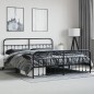 vidaXL Estructura de cama cabecero y pie de cama metal negro 193x203cm vidaXL Estructura de cama cabecero y pie de cama metal negro 193x203cm