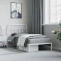 vidaXL Estructura de cama de metal con cabecero blanco 100x190 cm vidaXL Estructura de cama de metal con cabecero blanco 100x190 cm