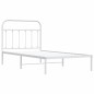 vidaXL Estructura de cama de metal con cabecero blanco 100x190 cm vidaXL Estructura de cama de metal con cabecero blanco 100x190 cm