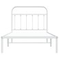 vidaXL Estructura de cama de metal con cabecero blanco 100x190 cm vidaXL Estructura de cama de metal con cabecero blanco 100x190 cm