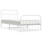vidaXL Estructura cama metal con cabecero y pie cama blanca 100x200 cm vidaXL Estructura cama metal con cabecero y pie cama blanca 100x200 cm