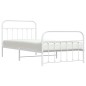 vidaXL Estructura cama metal con cabecero y pie cama blanca 100x200 cm vidaXL Estructura cama metal con cabecero y pie cama blanca 100x200 cm