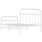 vidaXL Estructura cama metal con cabecero y pie cama blanca 100x200 cm vidaXL Estructura cama metal con cabecero y pie cama blanca 100x200 cm