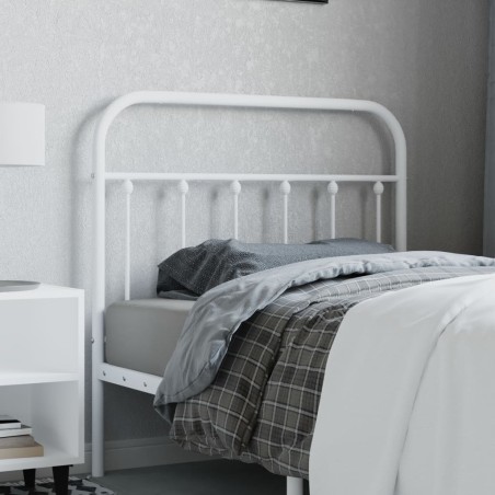 vidaXL Cabecero de metal blanco 100 cm