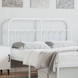 vidaXL Cabecero de metal blanco 150 cm