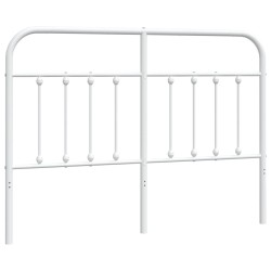 vidaXL Cabecero de metal blanco 150 cm