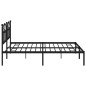 vidaXL Estructura de cama con cabecero metal negro 193x203 cm vidaXL Estructura de cama con cabecero metal negro 193x203 cm