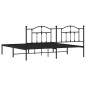 vidaXL Estructura de cama con cabecero metal negro 193x203 cm vidaXL Estructura de cama con cabecero metal negro 193x203 cm