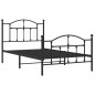 vidaXL Estructura de cama con cabecero y estribo metal negro 100x190cm vidaXL Estructura de cama con cabecero y estribo metal negro 100x190cm