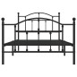 vidaXL Estructura de cama con cabecero y estribo metal negro 100x190cm vidaXL Estructura de cama con cabecero y estribo metal negro 100x190cm