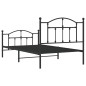 vidaXL Estructura de cama con cabecero y estribo metal negro 100x190cm vidaXL Estructura de cama con cabecero y estribo metal negro 100x190cm