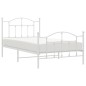 vidaXL Estructura cama metal cabecero y pie de cama blanca 100x190 cm vidaXL Estructura cama metal cabecero y pie de cama blanca 100x190 cm