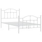 vidaXL Estructura cama metal cabecero y pie de cama blanca 100x190 cm vidaXL Estructura cama metal cabecero y pie de cama blanca 100x190 cm