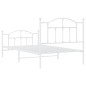 vidaXL Estructura cama metal cabecero y pie de cama blanca 100x190 cm vidaXL Estructura cama metal cabecero y pie de cama blanca 100x190 cm