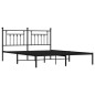 vidaXL Estructura de cama con cabecero metal negro 183x213 cm