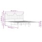 vidaXL Estructura de cama con cabecero metal negro 183x213 cm