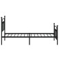 vidaXL Estructura de cama con cabecero y estribo metal negro 100x190cm vidaXL Estructura de cama con cabecero y estribo metal negro 100x190cm