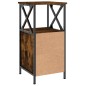 vidaXL Mesita de noche madera de ingeniería roble ahumado 34x35,5x70cm vidaXL Mesita de noche madera de ingeniería roble ahumado 34x35,5x70cm