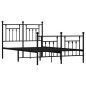 vidaXL Estructura de cama cabecero y pie de cama metal negro 135x190cm vidaXL Estructura de cama cabecero y pie de cama metal negro 135x190cm