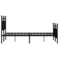 vidaXL Estructura de cama cabecero y pie de cama metal negro 135x190cm vidaXL Estructura de cama cabecero y pie de cama metal negro 135x190cm